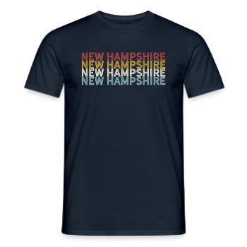 US 70s Retro State Vintage New Hampshire - Men's T-Shirt - navy - Front - AI Model Male 178 light (178cm)