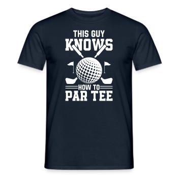 Dieser Typ Weiß, Wie Man T -Shirt - Golf - Männer T-Shirt - Navy - Vorne - AI Model Male 178 light (178cm)
