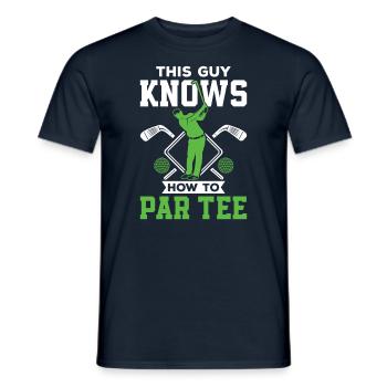 Dieser Typ Weiß, Wie Man T -Shirt - Golf - Männer T-Shirt - Navy - Vorne - AI Model Male 178 light (178cm)