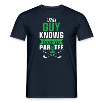 Dieser Typ Weiß, Wie Man T -Shirt - Golf - Männer T-Shirt - Navy - Vorne - AI Model Male 178 light (178cm)