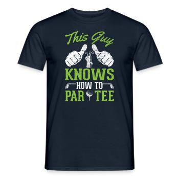 Dieser Typ Weiß, Wie Man T -Shirt - Golf - Männer T-Shirt - Navy - Vorne - AI Model Male 178 light (178cm)