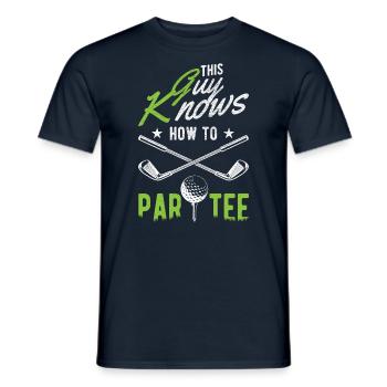 Dieser Typ Weiß, Wie Man T -Shirt - Golf - Männer T-Shirt - Navy - Vorne - AI Model Male 178 light (178cm)