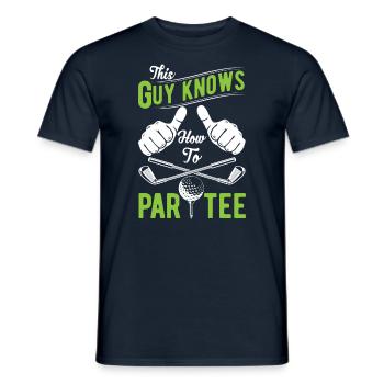Dieser Typ Weiß, Wie Man T -Shirt - Golf - Männer T-Shirt - Navy - Vorne - AI Model Male 178 light (178cm)