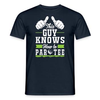 Dieser Typ Weiß, Wie Man T -Shirt - Golf - Männer T-Shirt - Navy - Vorne - AI Model Male 178 light (178cm)