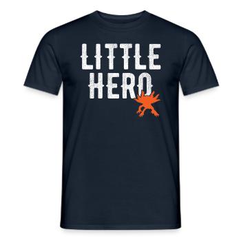Little Hero - Cute Animal Axolotl - Men's T-Shirt - navy - Front - AI Model Male 178 light (178cm)