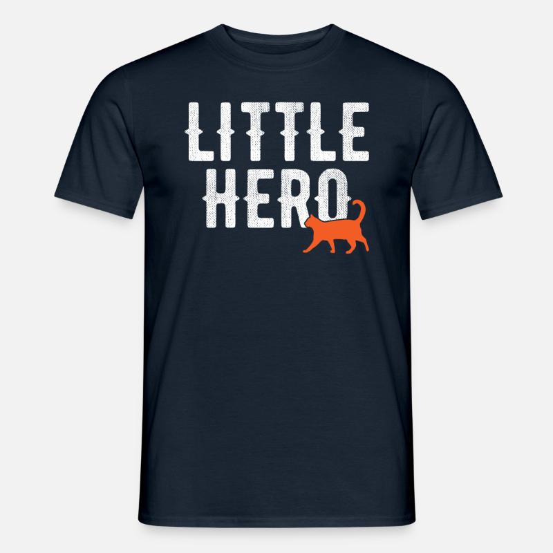 Kleiner Held - Süße Tierkatze - Männer T-Shirt - Navy