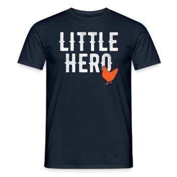 Little Hero - Sweet Animal Chicken - Men's T-Shirt - navy - Front - AI Model Male 178 light (178cm)