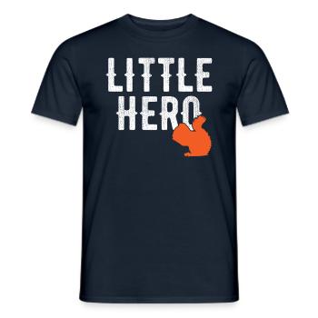 Little Hero - Cute Animal Chipmunk - Men's T-Shirt - navy - Front - AI Model Male 178 light (178cm)