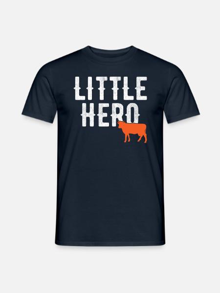 Kleiner Held - Niedliche Tierkuh - Männer T-Shirt - Navy