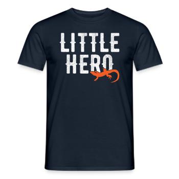 Little Hero - Cute Animal Lizards - Men's T-Shirt - navy - Front - AI Model Male 178 light (178cm)