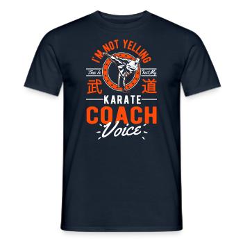Ich Schreie Nicht - Karate-Trainer - Männer T-Shirt - Navy - Vorne - AI Model Male 178 light (178cm)