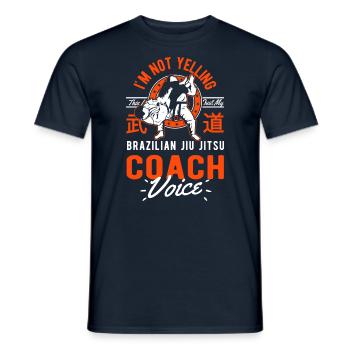 I Don't Scream - Brazil Jiu Jitsu Trainer - Men's T-Shirt - navy - Front - AI Model Male 178 light (178cm)