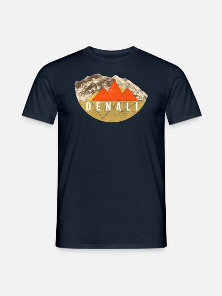Vintage - Park Narodowy Denali - T-shirt męski - granatowy