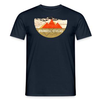 Jahrgang - Wrangell - St. Elias Park - Männer T-Shirt - Navy - Vorne - AI Model Male 178 light (178cm)