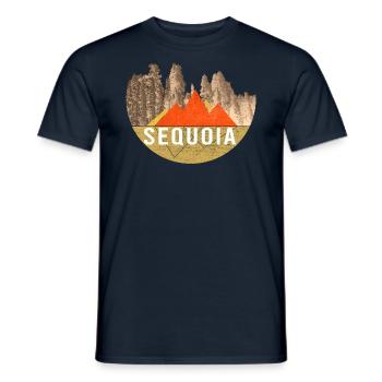 Vintage - Sequoia National Park - Men's T-Shirt - navy - Front - AI Model Male 178 light (178cm)