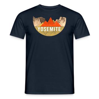Vintage - Parc Yosemite - T-shirt homme - marine - Devant - AI Model Male 178 light (178cm)