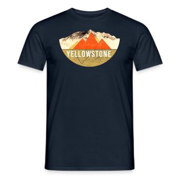 Vintage - Yellowstone National Park - Men's T-Shirt - navy - Front - AI Model Male 178 light (178cm)