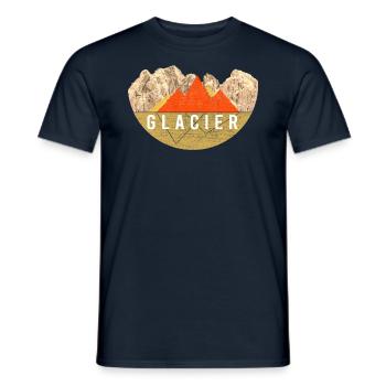 Vendanges - Parc national des Glaciers - T-shirt homme - marine - Devant - AI Model Male 178 light (178cm)