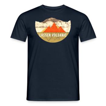 Vendanges - Parc National Volcanique lassens - T-shirt homme - marine - Devant - AI Model Male 178 light (178cm)