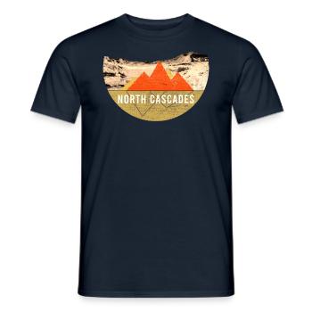 Vintage - North Cascades National Park - Men's T-Shirt - navy - Front - AI Model Male 178 light (178cm)