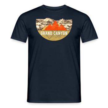 Weinlese - Grand Canyon Nationalpark - Männer T-Shirt - Navy - Vorne - AI Model Male 178 light (178cm)