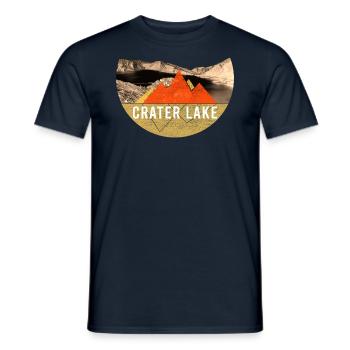 Vintage - Parc national de Crater Lake - T-shirt homme - marine - Devant - AI Model Male 178 light (178cm)
