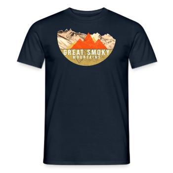 Vintage - Great Smoky Mountains Park - Men's T-Shirt - navy - Front - AI Model Male 178 light (178cm)