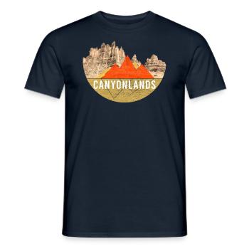 Vendanges - Parc national des Canyonlands - T-shirt homme - marine - Devant - AI Model Male 178 light (178cm)