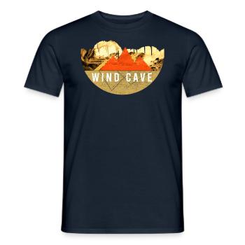 Vendanges - Parc national des Grottes du Vent - T-shirt homme - marine - Devant - AI Model Male 178 light (178cm)