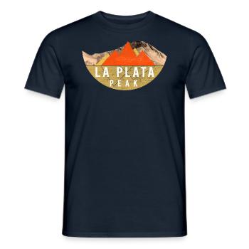 Vintages USA-Wandern - La Plata-Spitze - Männer T-Shirt - Navy - Vorne - AI Model Male 178 light (178cm)