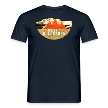 Vintages USA Hiking - Mount Blackburn - Men's T-Shirt - navy - Front - AI Model Male 178 light (178cm)