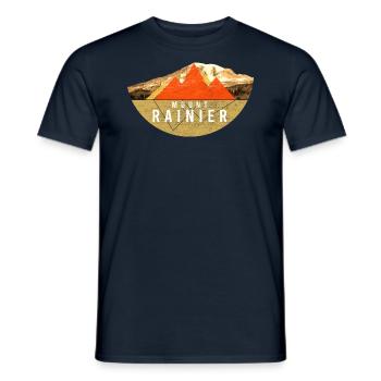 Vintages USA Randonnée - Mont Rainier - T-shirt homme - marine - Devant - AI Model Male 178 light (178cm)