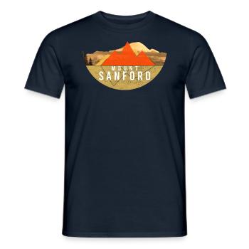 Vintages USA Randonnée - Mont Sanford - T-shirt homme - marine - Devant - AI Model Male 178 light (178cm)