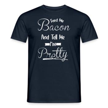 Dis-moi, je suis jolie - Food Bacon - T-shirt homme - marine - Devant - AI Model Male 178 light (178cm)