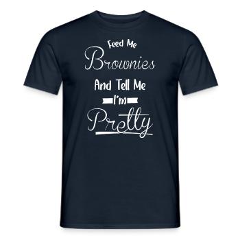 Tell Me, I'm Pretty - Food Brownies - Men's T-Shirt - navy - Front - AI Model Male 178 light (178cm)