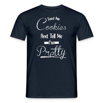 Sag Mir, Ich Bin Hübsch - Speisekekse - Männer T-Shirt - Navy - Vorne - AI Model Male 178 light (178cm)