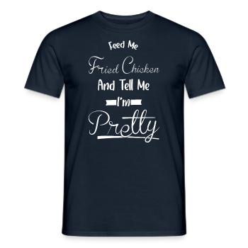 Dis-moi, je suis jolie - Poulet frit - T-shirt homme - marine - Devant - AI Model Male 178 light (178cm)