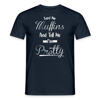 Sag Mir, Ich Bin Hübsch - Essensmuffins - Männer T-Shirt - Navy - Vorne - AI Model Male 178 light (178cm)