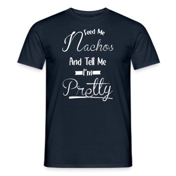 Sag Mir, Ich Bin Hübsch - Essen Nachos - Männer T-Shirt - Navy - Vorne - AI Model Male 178 light (178cm)