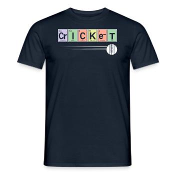 Cricket Player Sports Chemistry - Men's T-Shirt - navy - Front - AI Model Male 178 light (178cm)