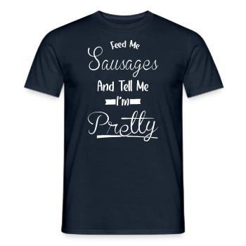 Dis-moi, je suis jolie - Saucisses - T-shirt homme - marine - Devant - AI Model Male 178 light (178cm)