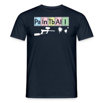 Paintball Player Sports Chemistry - Men's T-Shirt - navy - Front - AI Model Male 178 light (178cm)