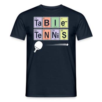 Joueur de tennis de table Chimie sportive - T-shirt homme - marine - Devant - AI Model Male 178 light (178cm)