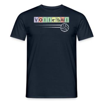 Joueur de volleyball Chimie sportive - T-shirt homme - marine - Devant - AI Model Male 178 light (178cm)