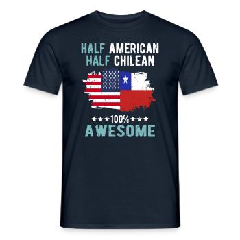 Half American Half Chilean - Men's T-Shirt - navy - Front - AI Model Male 178 light (178cm)