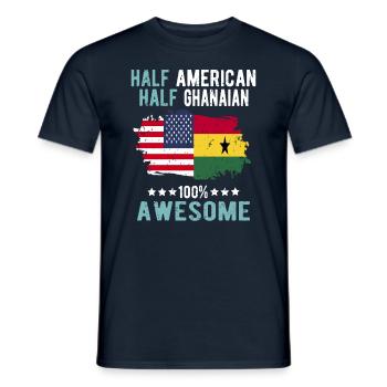 Halb Amerikaner Halb Ghanese - Männer T-Shirt - Navy - Vorne - AI Model Male 178 light (178cm)