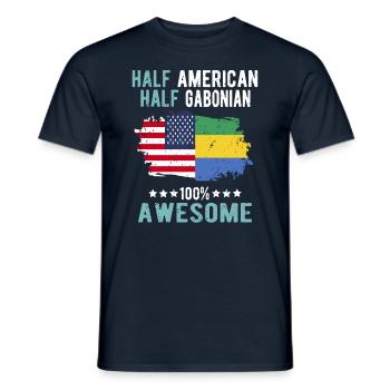 Halb Amerikaner Halb Gabuner - Männer T-Shirt - Navy - Vorne - AI Model Male 178 light (178cm)