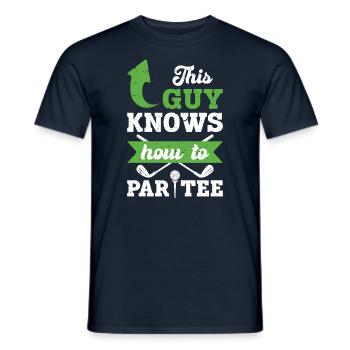 Dieser Typ Weiß, Wie Man T -Shirt - Golf - Männer T-Shirt - Navy - Vorne - AI Model Male 178 light (178cm)