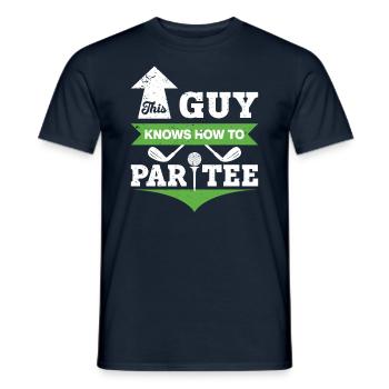 Dieser Typ Weiß, Wie Man T -Shirt - Golf - Männer T-Shirt - Navy - Vorne - AI Model Male 178 light (178cm)