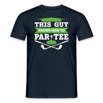 Dieser Typ Weiß, Wie Man T -Shirt - Golf - Männer T-Shirt - Navy - Vorne - AI Model Male 178 light (178cm)
